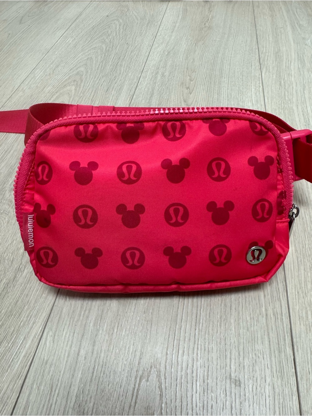Lululemon x Disney Mickey Mouse Everywhere Belt Bag 1L Pink Red Logo Print